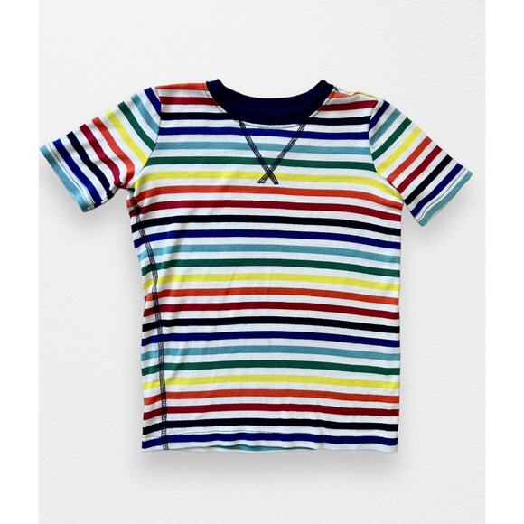 Primary Organic Rainbow Striped PJ Top, Size 10 - Picture 4 of 4